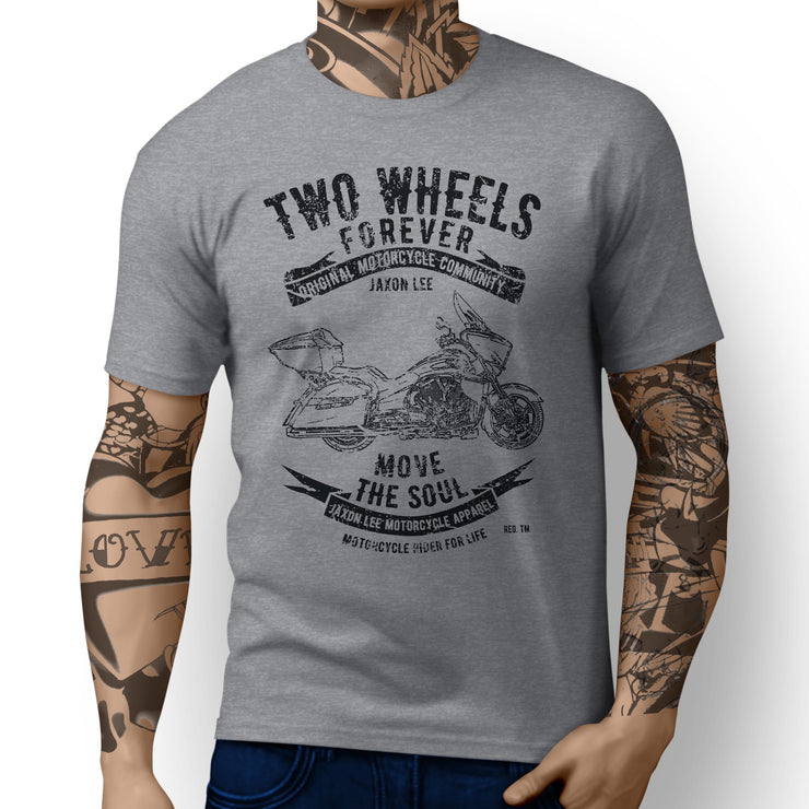 JL Soul Illustration For A Victory Cross Country Tour Motorbike Fan T-shirt