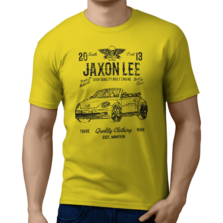 JL Soul illustration for a Volkswagen Beetle Cabriolet Motorcar fan T-shirt