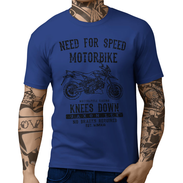 JL Speed Illustration for a Aprilia Dorsoduro 1200 Motorbike fan T-shirt