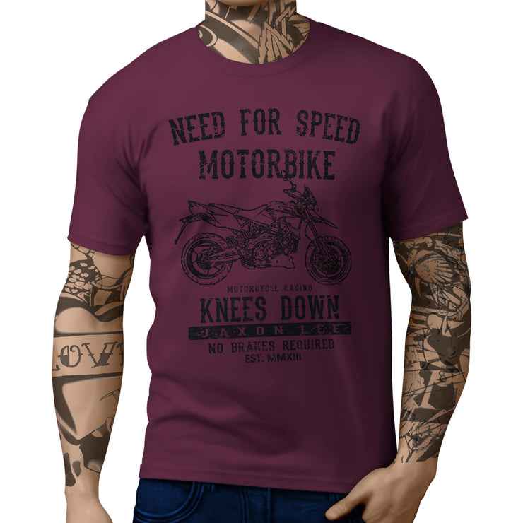 JL Speed Illustration for a Aprilia Dorsoduro 1200 Motorbike fan T-shirt