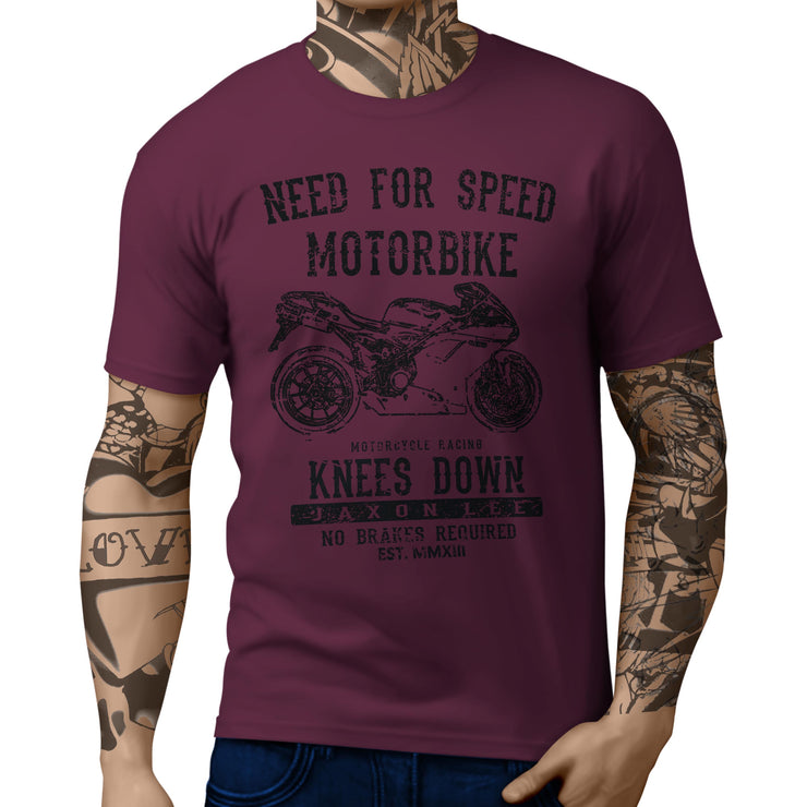 JL Speed Illustration For A Ducati 1198 Motorbike Fan T-shirt