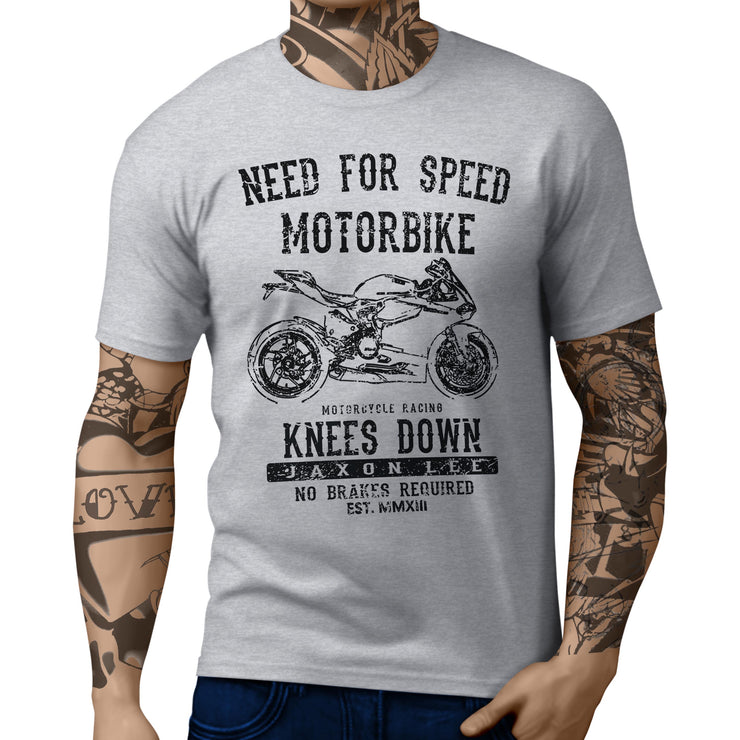 JL Speed Illustration For A Ducati 1199 Panigale Motorbike Fan T-shirt