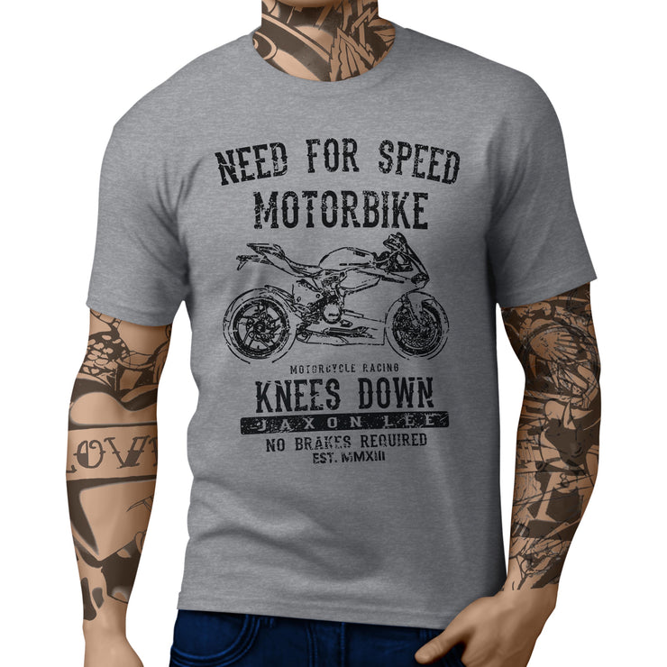 JL Speed Illustration For A Ducati 1199 Panigale Motorbike Fan T-shirt