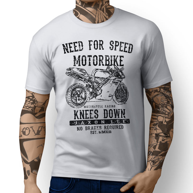 JL Speed Illustration For A Ducati 996R Motorbike Fan T-shirt