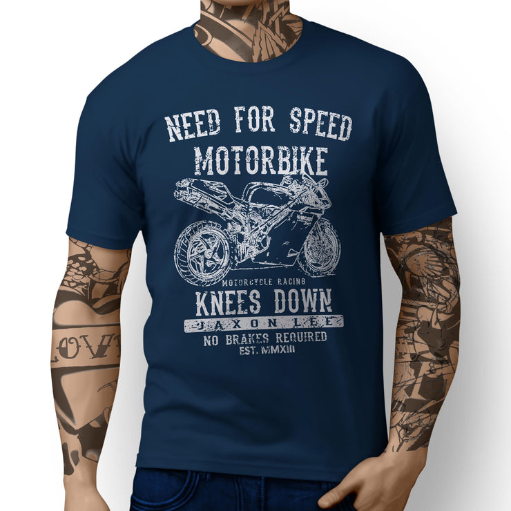 JL Speed Illustration For A Ducati 996R Motorbike Fan T-shirt