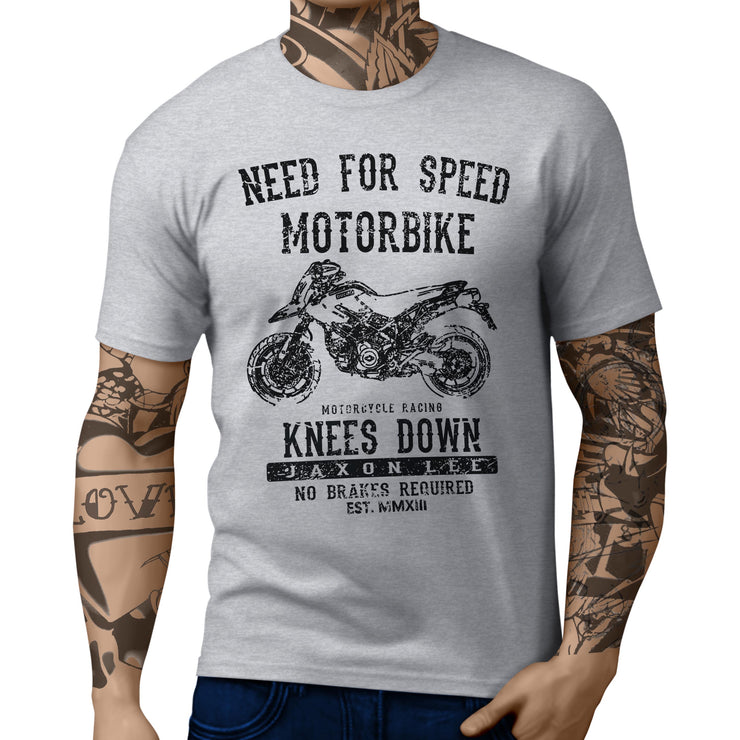 JL Speed Illustration For A Ducati Hypermotard 1100EVO Motorbike Fan T-shirt