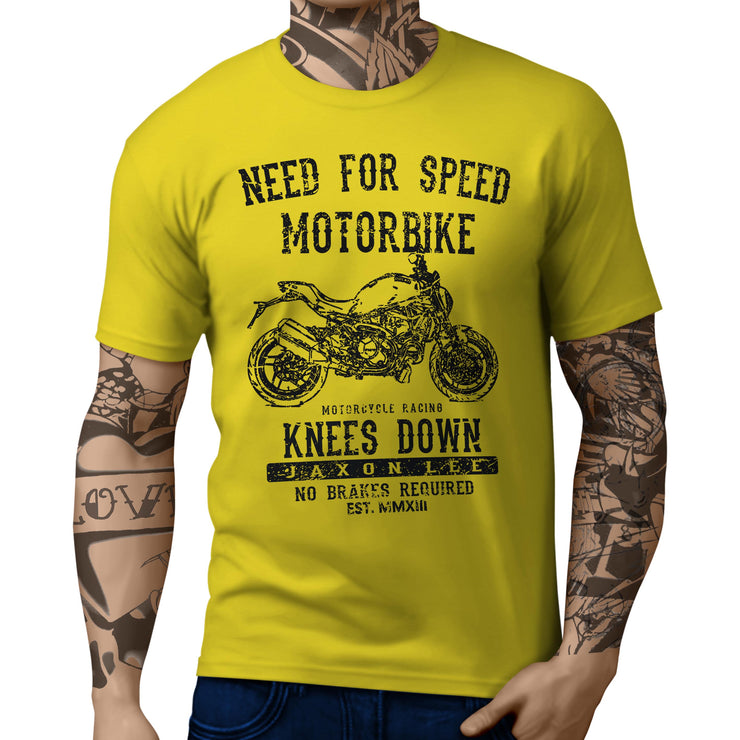JL Speed Illustration For A Ducati Monster 1200 Motorbike Fan T-shirt