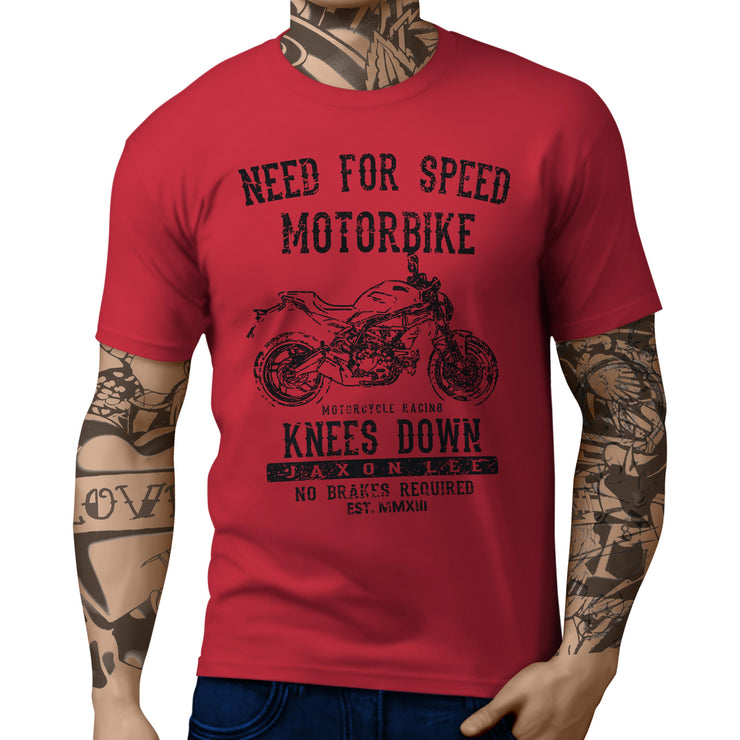 JL Speed Illustration For A Ducati Monster 797 Motorbike Fan T-shirt