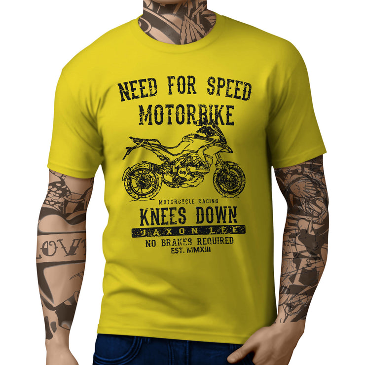 JL Speed Illustration For A Ducati Multistrada 1200S Pikes Peak Motorbike Fan T-