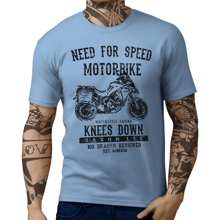 JL Speed Illustration For A Ducati Multistrada 1200 Enduro Motorbike Fan T-shirt