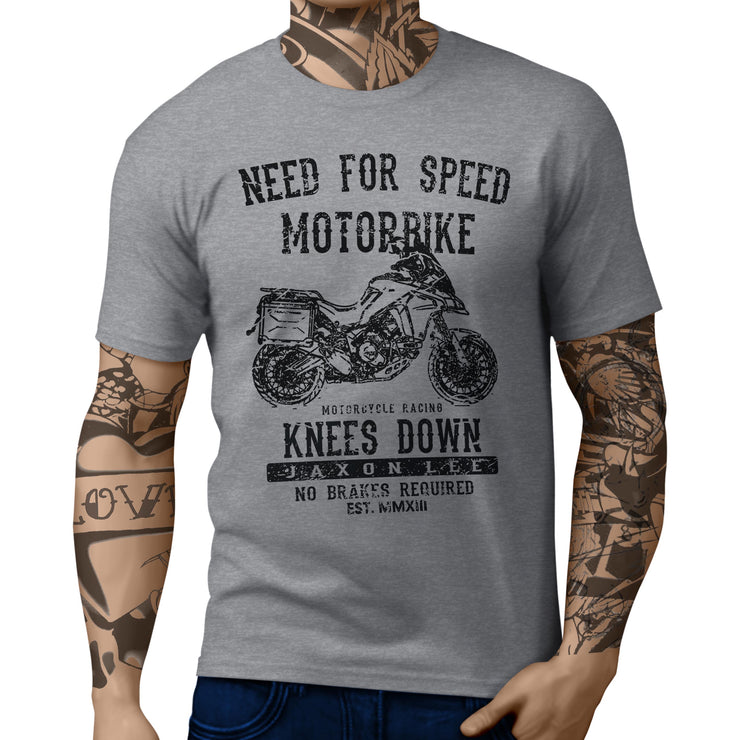 JL Speed Illustration For A Ducati Multistrada 1200 Enduro Motorbike Fan T-shirt
