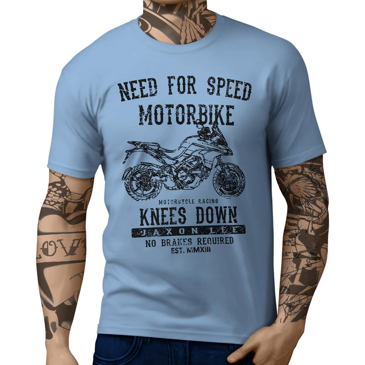 JL Speed Illustration For A Ducati Multistrada 1200 Pikes Peak Motorbike Fan T-s