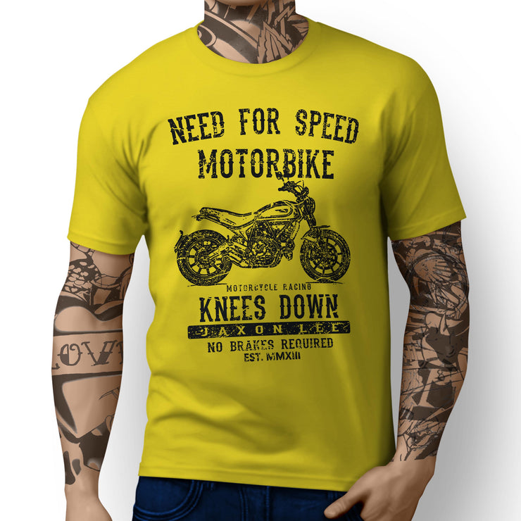 JL Speed Illustration For A Ducati Scrambler Icon Motorbike Fan T-shirt