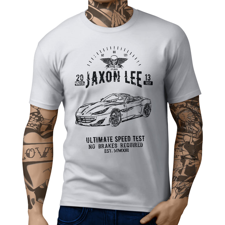 JL Speed Illustration For A Ferrari Portofino Motorcar Fan T-shirt