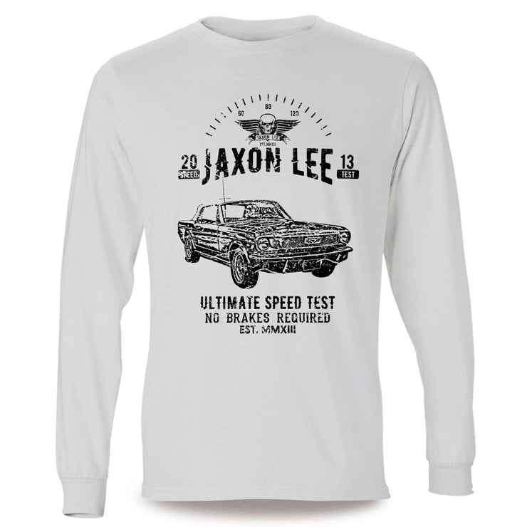 JL Speed Illustration For A Ford 1966 Mustang Convertible Motorcar Fan LS-Tshirt