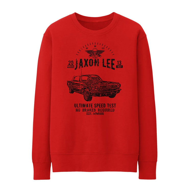 JL Speed Illustration For A Ford 1966 Mustang Convertible Motorcar Fan Jumper