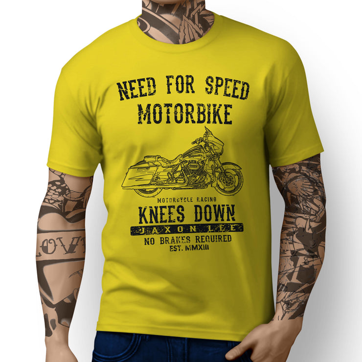 JL Speed Art Tee aimed at fans of Harley Davidson CVO Street Glide Motorbike