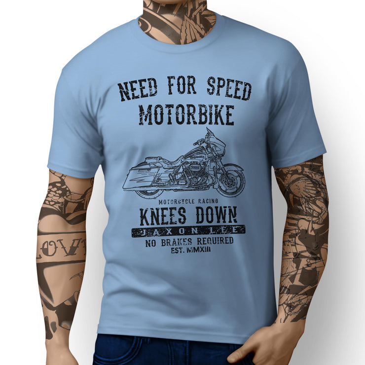 JL Speed Art Tee aimed at fans of Harley Davidson CVO Street Glide Motorbike