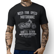 JL Speed Art Tee aimed at fans of Harley Davidson Fat Bob Motorbike