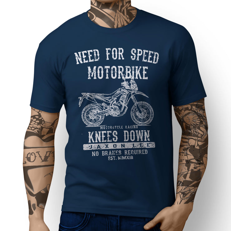 JL Speed Illustration For A Honda CRF250L Rally Motorbike Fan T-shirt
