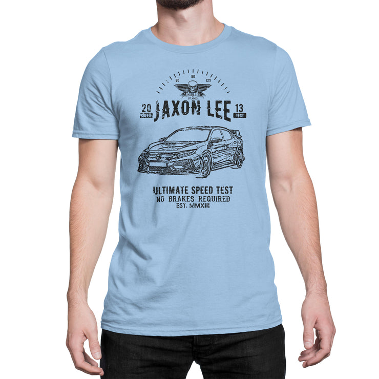 JL Speed Illustration For A Honda Civic Type R Motorcar Fan T-shirt