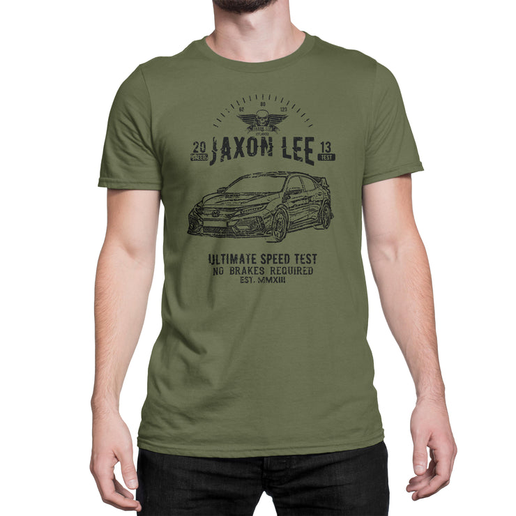 JL Speed Illustration For A Honda Civic Type R Motorcar Fan T-shirt