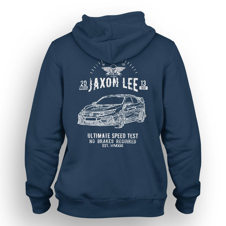 JL Speed Illustration For A Honda Civic Type R Motorcar Fan Hoodie