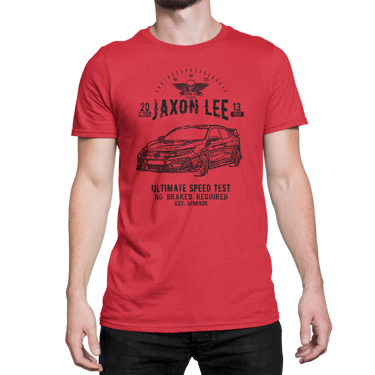JL Speed Illustration For A Honda Civic Type R Motorcar Fan T-shirt