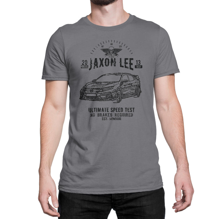 JL Speed Illustration For A Honda Civic Type R Motorcar Fan T-shirt