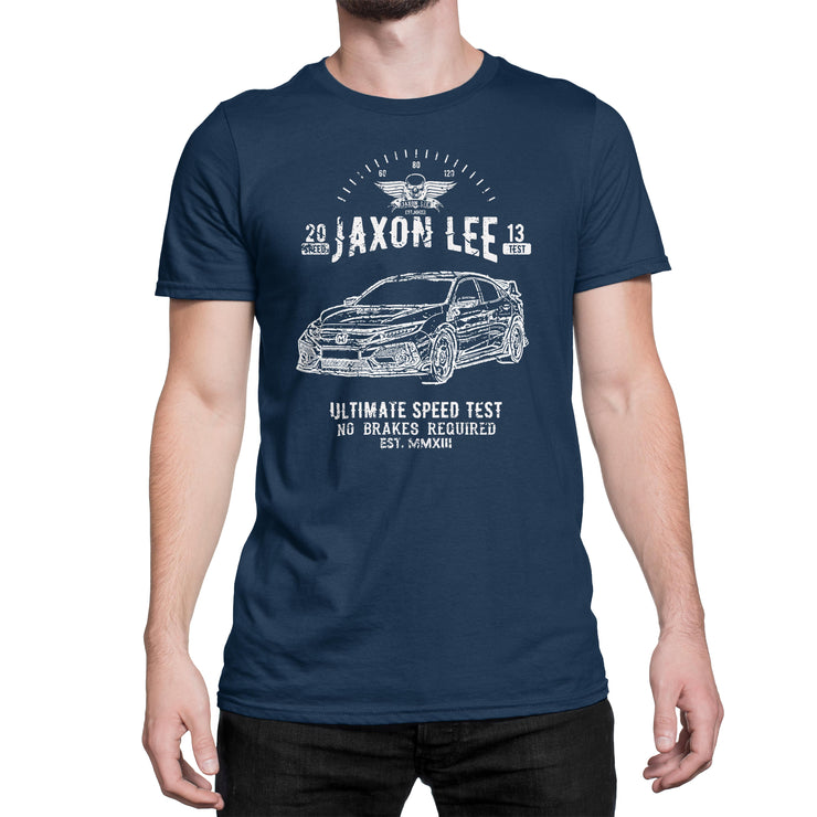 JL Speed Illustration For A Honda Civic Type R Motorcar Fan T-shirt