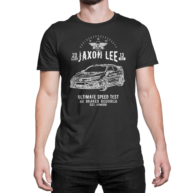 JL Speed Illustration For A Honda Civic Type R Motorcar Fan T-shirt