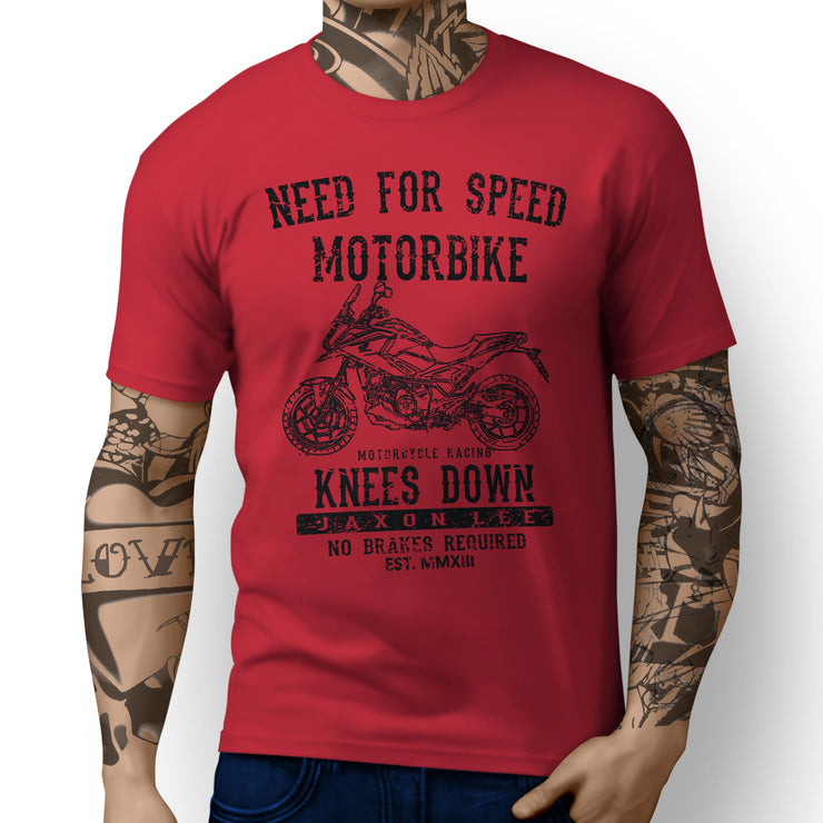 JL Speed Illustration For A Honda NC750X DCT ABS Motorbike Fan T-shirt