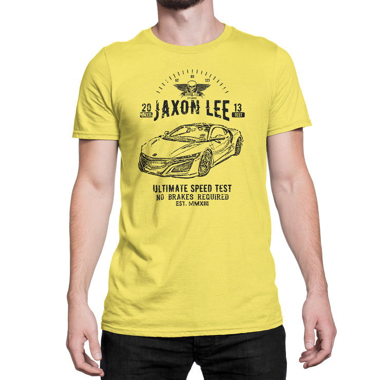 JL Speed Illustration For A Honda NSX 2017 Motorcar Fan T-shirt