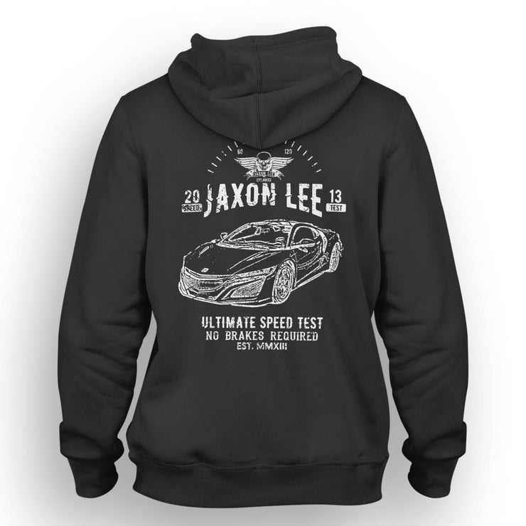 JL Speed Illustration For A Honda NSX 2017 Motorcar Fan Hoodie