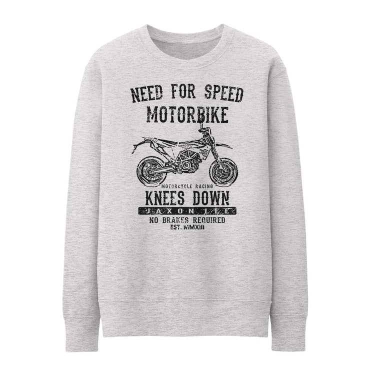 JL Speed Illustration For A Husqvarna 701 Supermoto Motorbike Fan Jumper