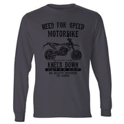 JL Speed Illustration For A Husqvarna 701 Supermoto Motorbike Fan LS-Tshirt