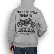 JL Speed Illustration For A Husqvarna Svartpilen 701 Motorbike Fan Hoodie