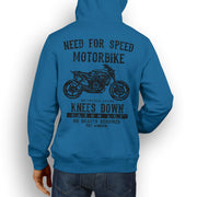 JL Speed Illustration For A Husqvarna Svartpilen 701 Motorbike Fan Hoodie