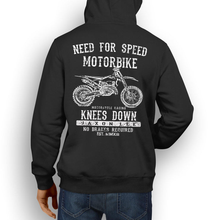 JL Speed Illustration For A Husqvarna TX 300i Motorbike Fan Hoodie