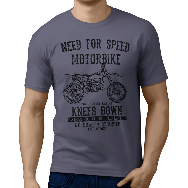 JL Speed Illustration For A Husqvarna TX 300i Motorbike Fan T-shirt