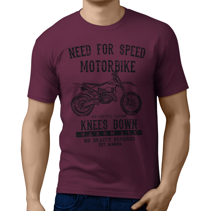 JL Speed Illustration For A Husqvarna TX 300i Motorbike Fan T-shirt