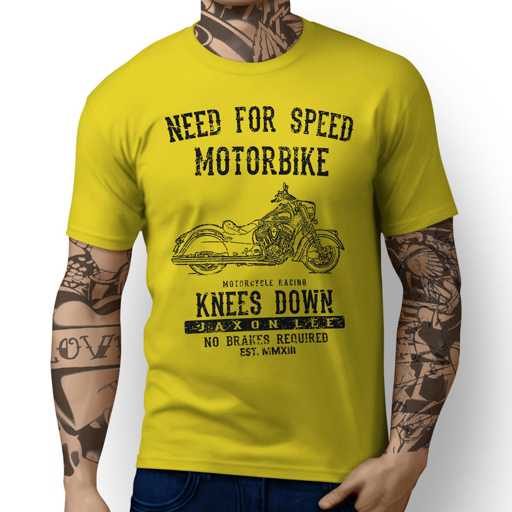 JL Speed Illustration For A Indian Chief Classic Motorbike Fan T-shirt