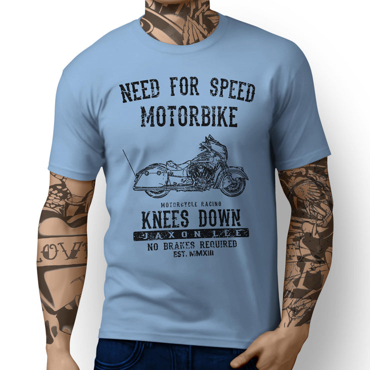 JL Speed Illustration For A Indian Chieftain Dark Horse Motorbike Fan T-shirt