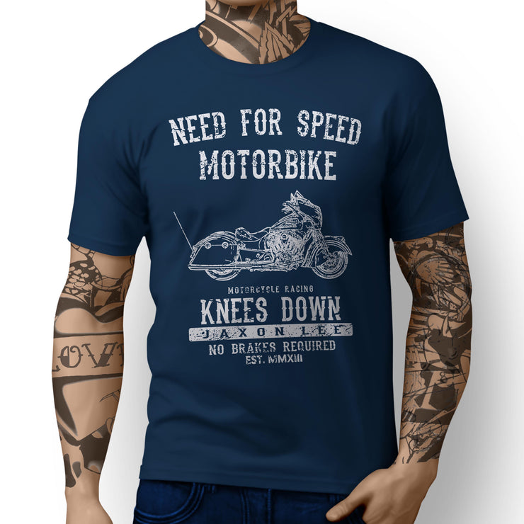 JL Speed Illustration For A Indian Chieftain Dark Horse Motorbike Fan T-shirt