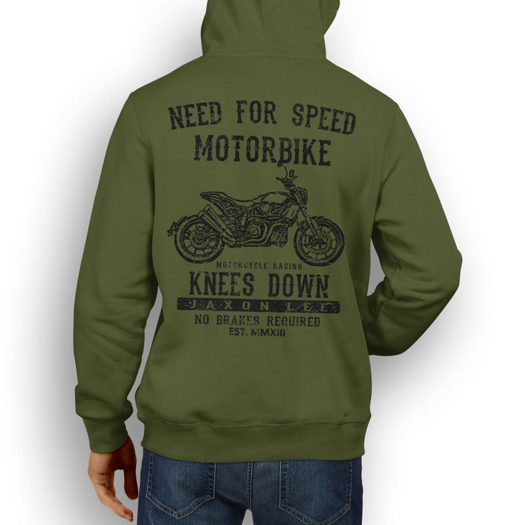JL Speed Illustration For A Indian FTR 1200 Motorbike Fan Hoodie