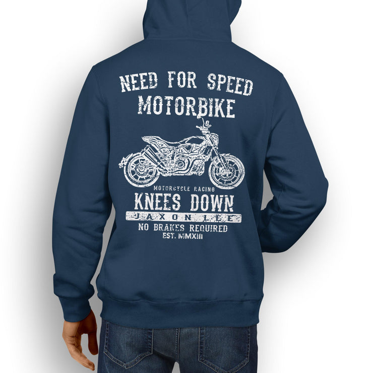 JL Speed Illustration For A Indian FTR 1200 Motorbike Fan Hoodie