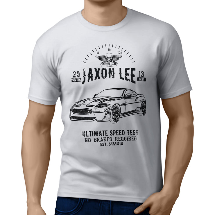 JL Speed Illustration For A Jaguar XK Motorcar Fan T-shirt