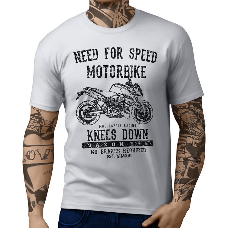JL Speed illustration for a KTM 990 DukeR Motorbike fan T-shirt