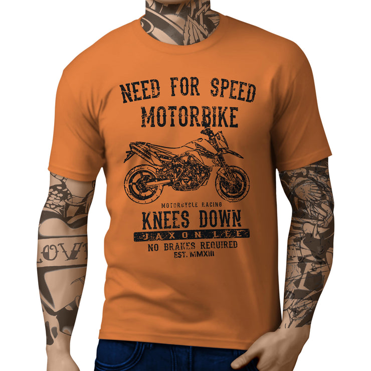 JL Speed illustration for a KTM 990 SMR Motorbike fan T-shirt