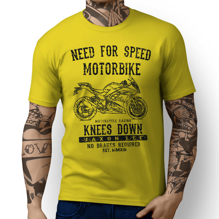 JL Speed Illustration For A Kawasaki Ninja 300 Winter Motorbike Fan T-shirt